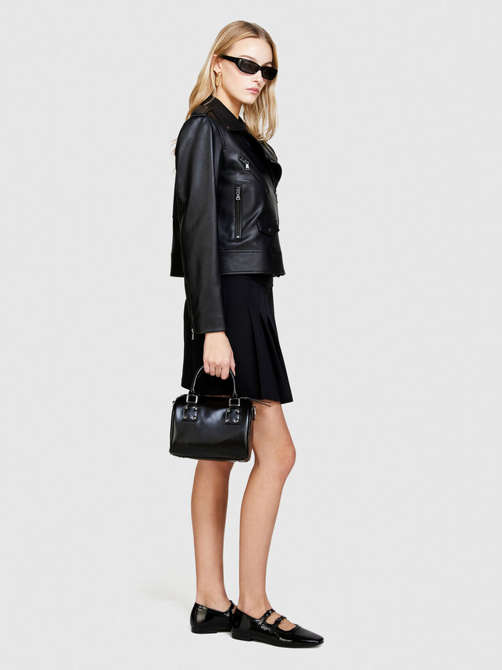 Padded biker jacket - women's jackets - Black | Sisley image number 2